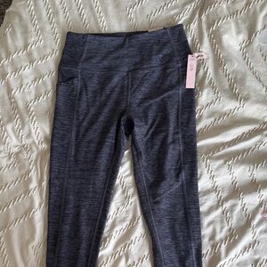 Victoria's Secret Heathered Dark Navy Active Leggings